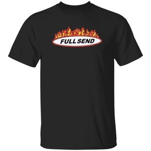 Full Send Flames T-Shirt Sz M